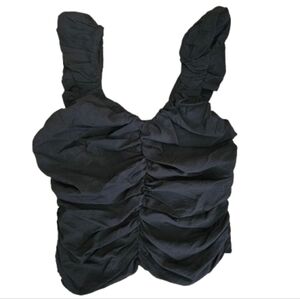 GAP Black Ruched Tank Top